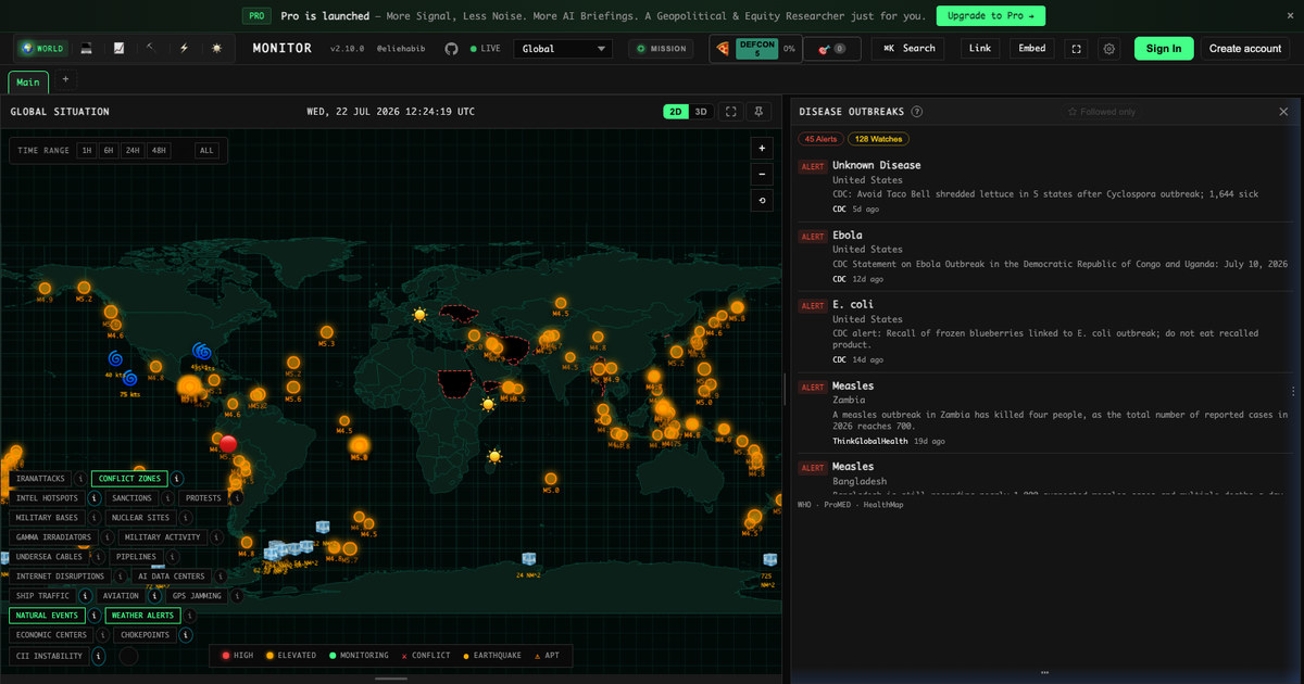 Monitor Disease Outbreaks and Air Quality on One Map